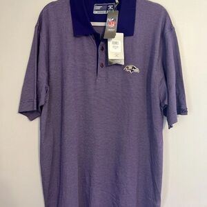 NEW W/ TAGS Cutter & Buck Men’s DryTec Ravens Polo Purple XL MSRP $77